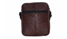 Сумка Croco Leather коричневая из кожи крокодила