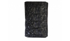Портмоне Croco Leather книжка из кожи крокодила черное